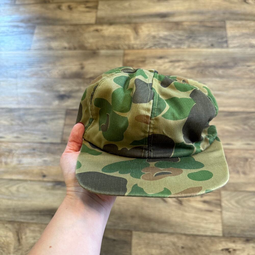 Vintage Woodland Camo Military Trucker Hat